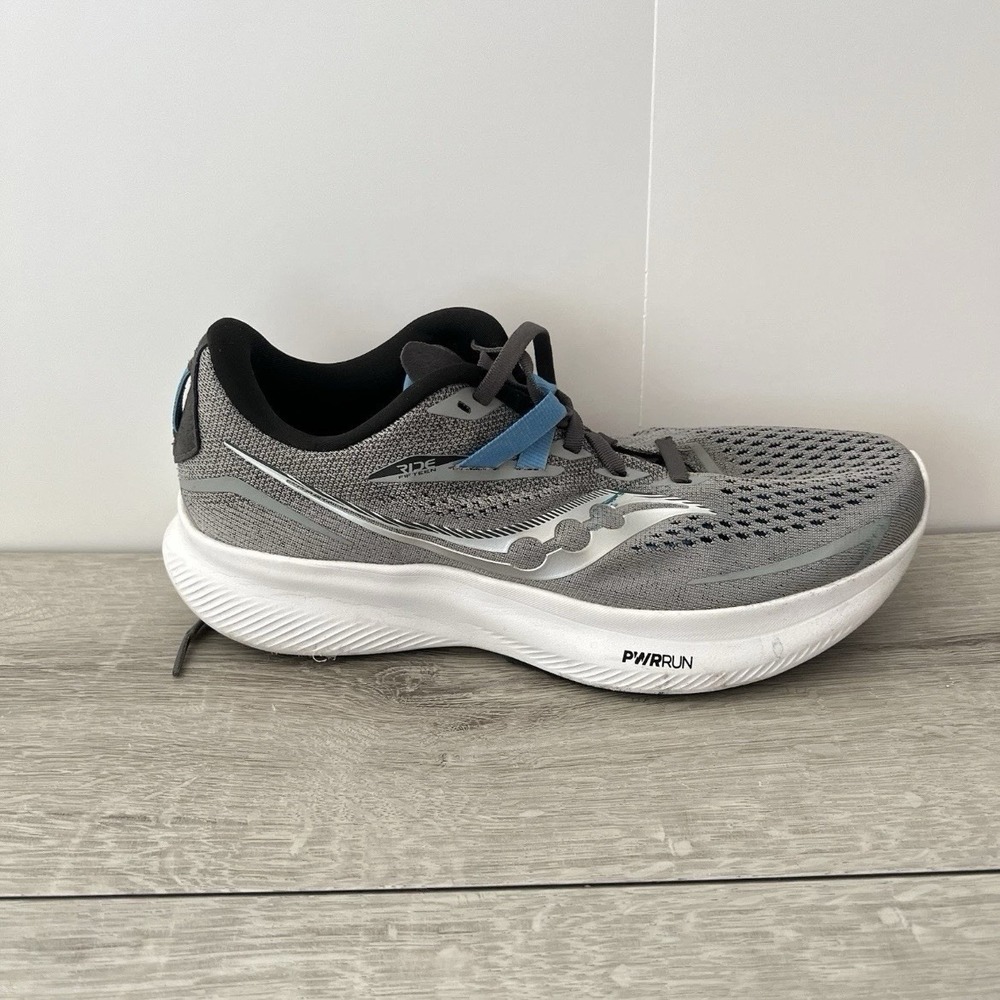 Saucony Ride 15 Men's Size 7 Gray Running Walking Athletic Shoes PWRRUN
